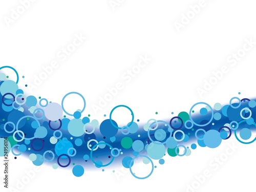 Abstract blue bubbles background