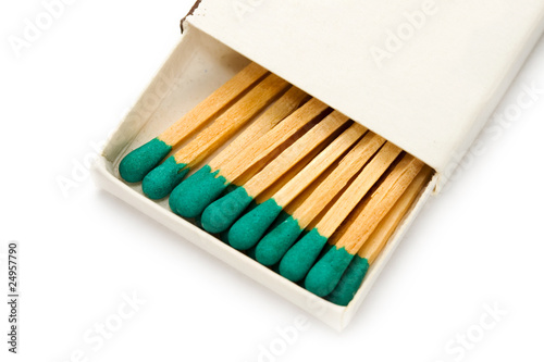 Matchbox isolated on the white background