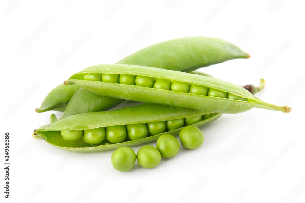Ripe green pea vegetable isolated Ripe green pea vegetable isolated