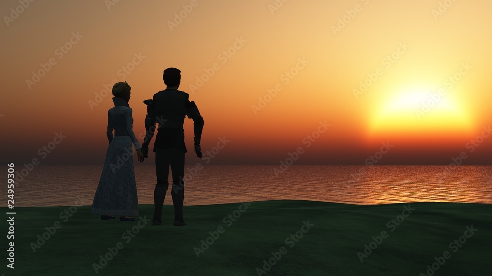 Fototapeta premium Das romantische Paar