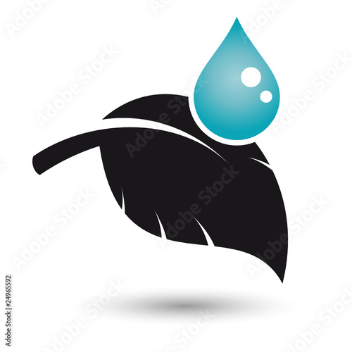 blatt tropfen zeichen symbol button