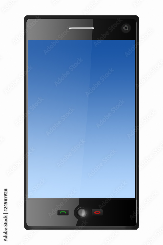 three dimensional mobile phone isolated on white three dimensional mobile phone isolated on white