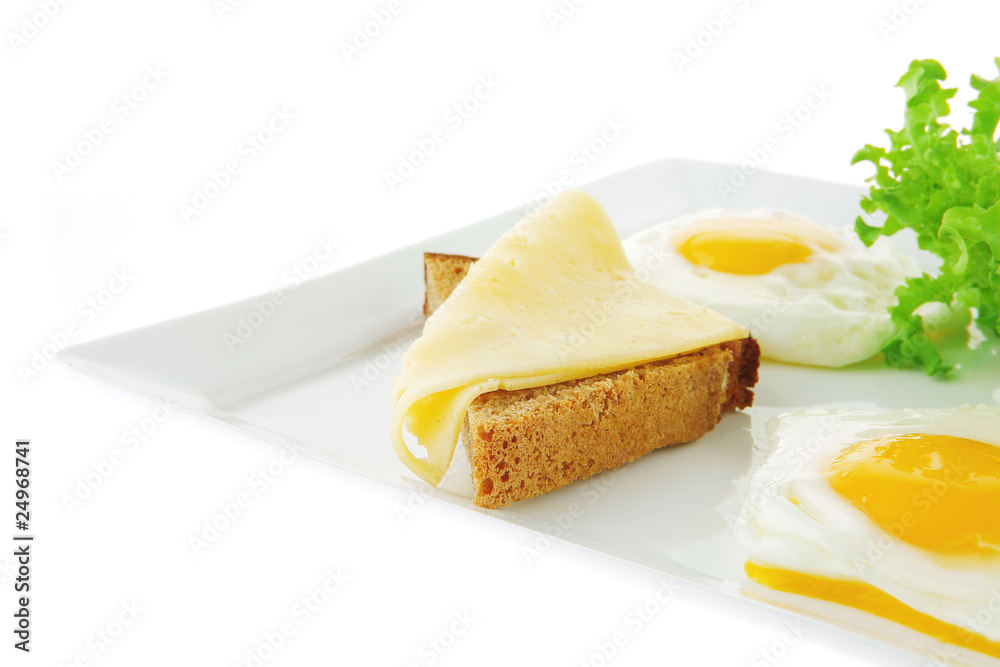 two fried eggs