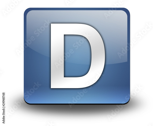 3D Effect Icon "Letter D"