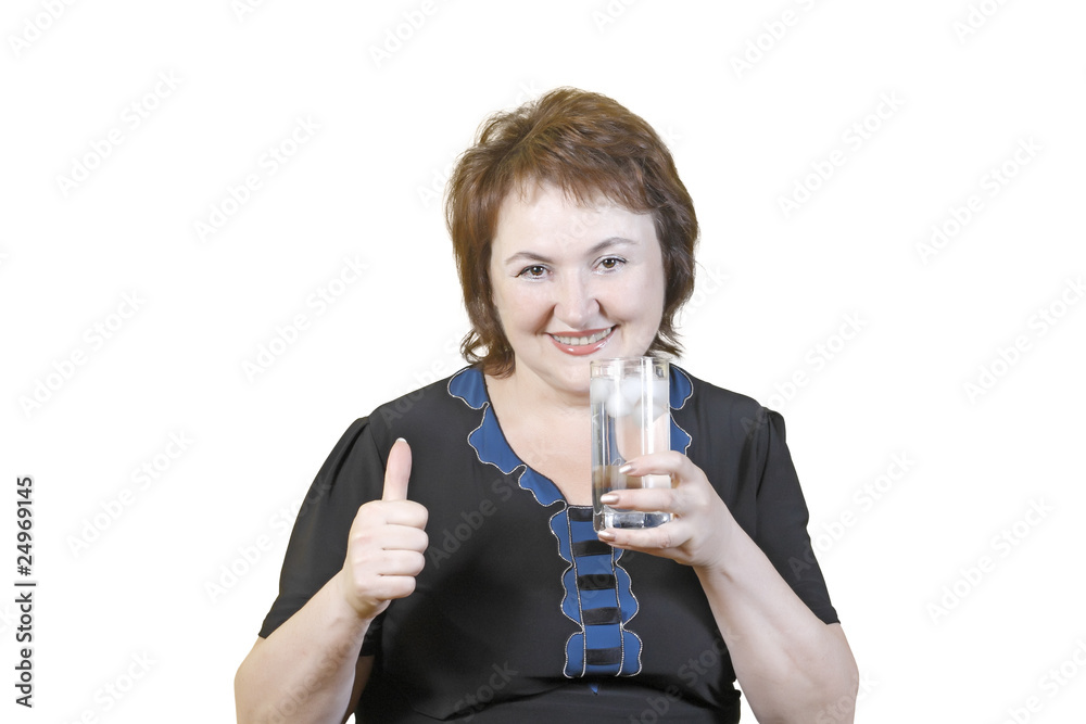 elderly woman with a glass of water elderly woman with a glass of water