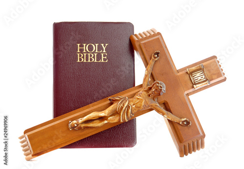 Holy Bibile with Crucifix photo