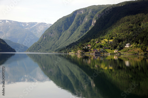 Reflections in Hardangerfjord, Norway
