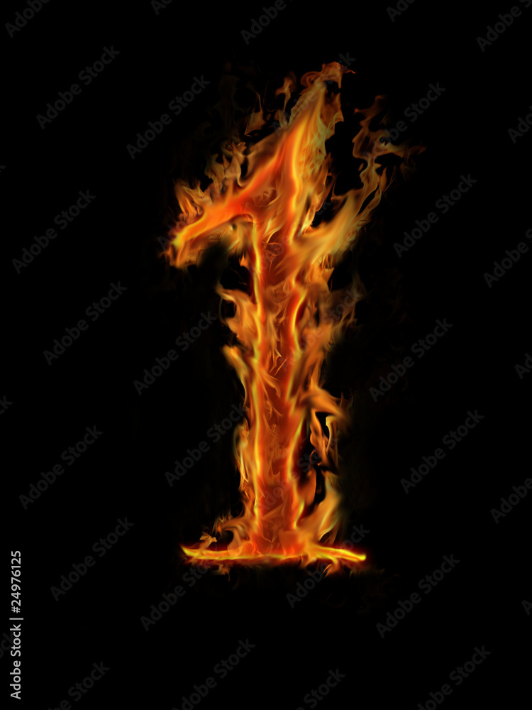 Fototapeta premium Fiery font 