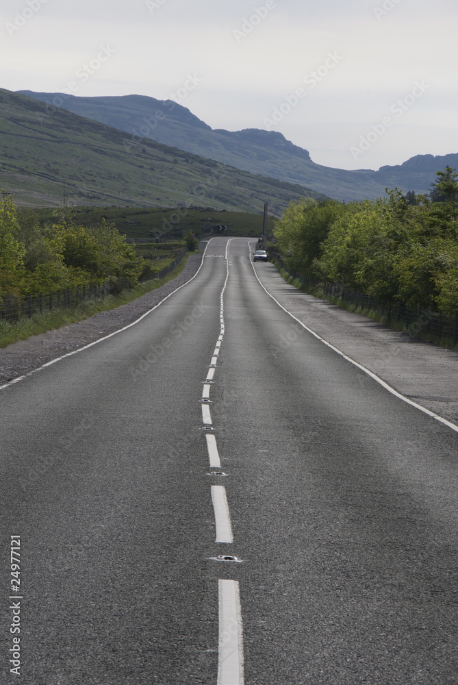 Obraz premium Empty Straight Country Road