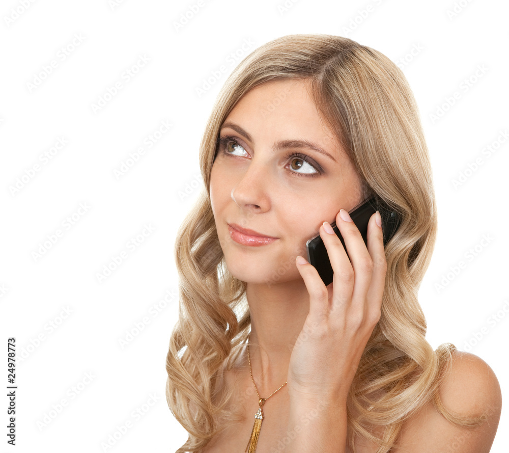 Beautiful girl with mobile phone. Beautiful girl with mobile phone.