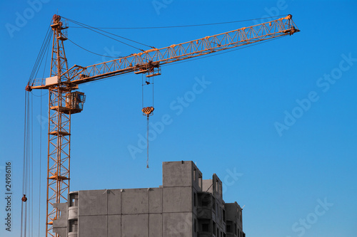 crane and building