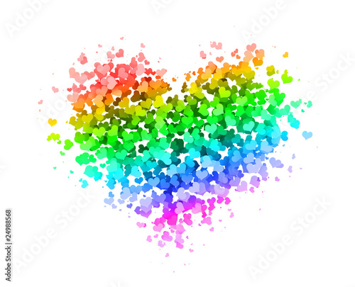 Heart made of Hearts Colorful