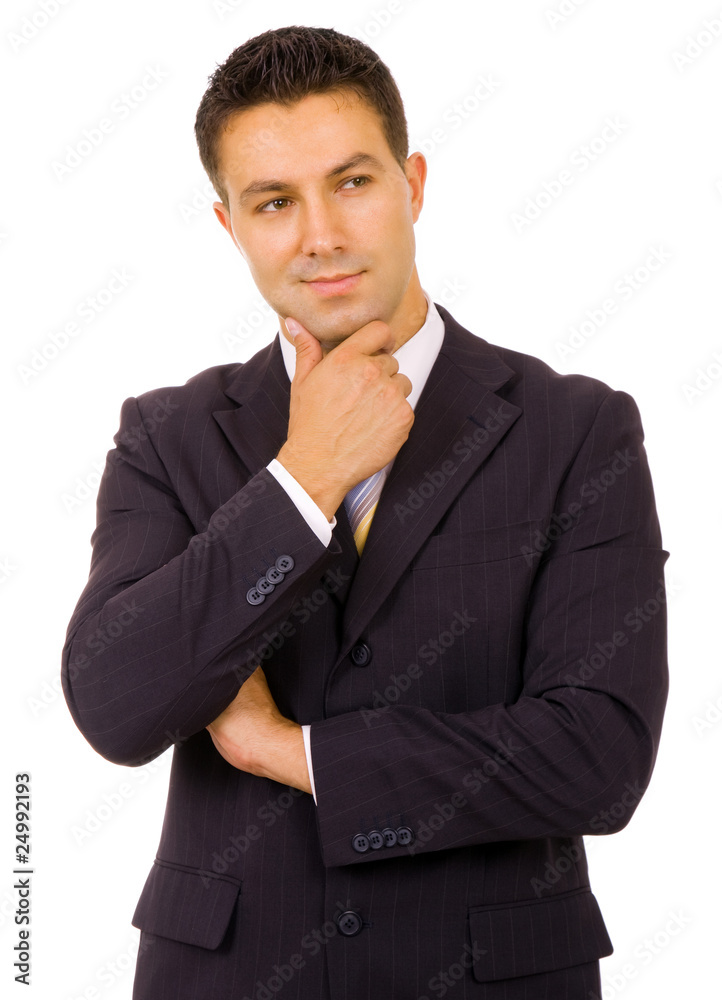 Portrait of a young business man isolated on white background Portrait of a young business man isolated on white background