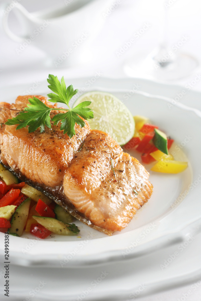 Salmon with Vegetables Salmon with Vegetables