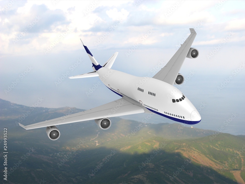 Obraz premium flying jet airplane