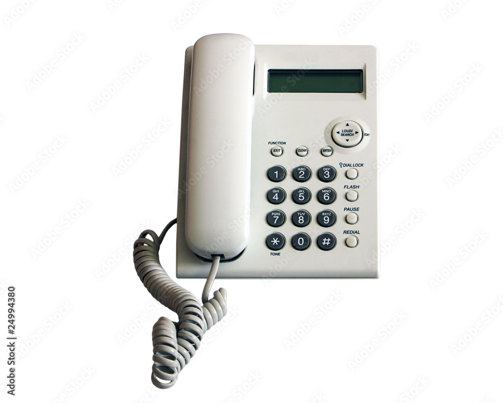 White phone on white background White phone on white background