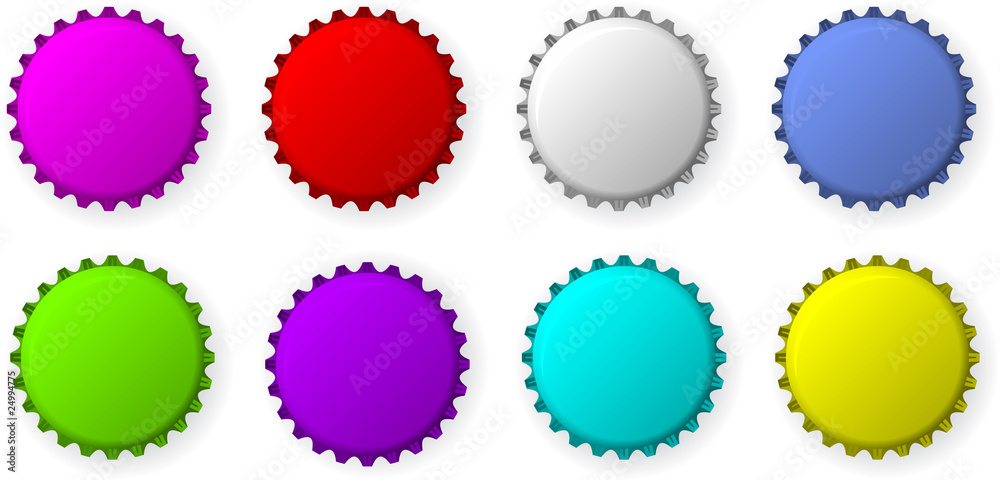 Color bottle caps Color bottle caps