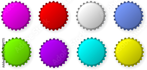 Color bottle caps