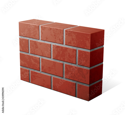Slika na platnu mur en briques /  firewall pare-feu