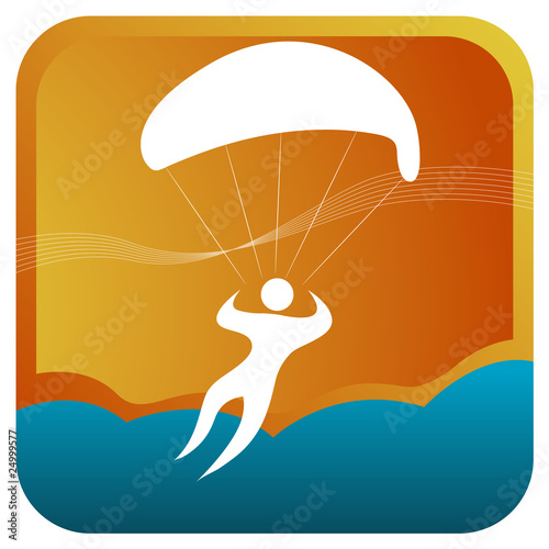 human sailing in air using parachute