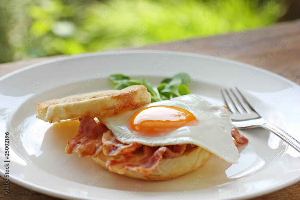 Bacon & Egg, English Muffin Breakfast Sandwich