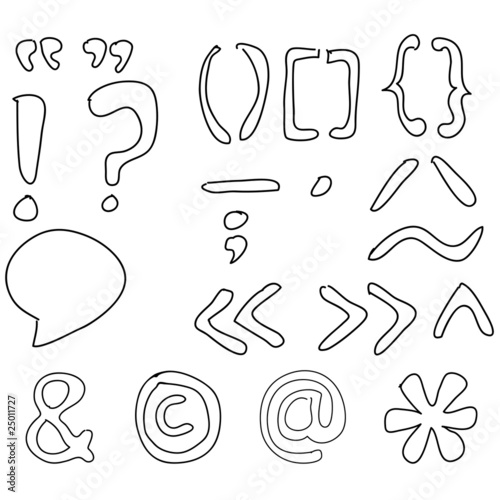 Hand Drawn Punctuation Marks