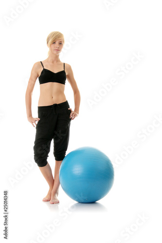Young woman doing exercise