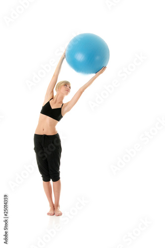 Young woman doing exercise