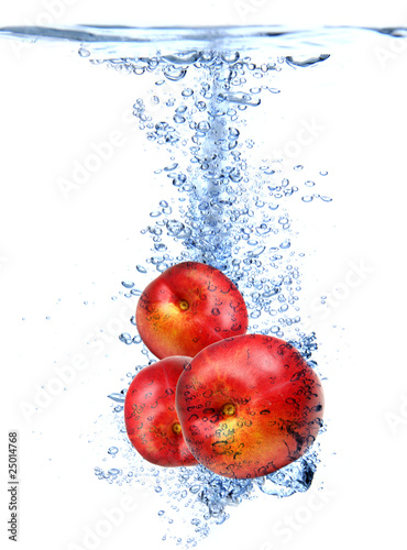 Nectarine water splash