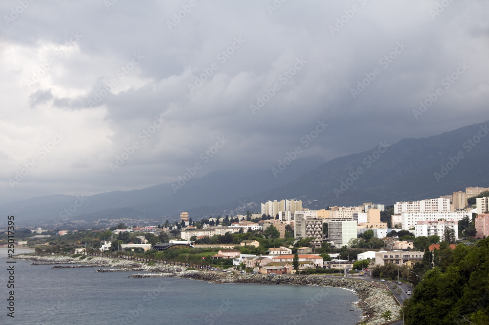 Obraz premium coastline view bastia corsica france