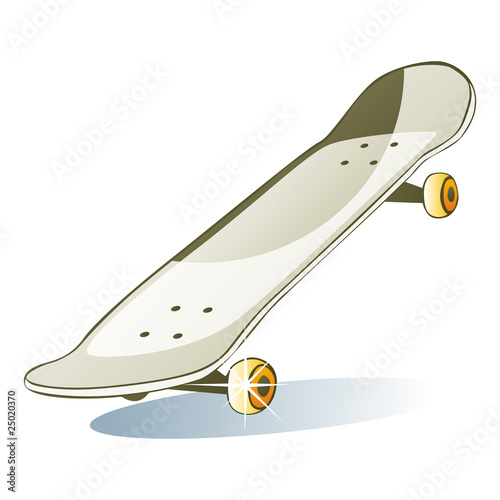 vector illustration of isolated colored skateboard