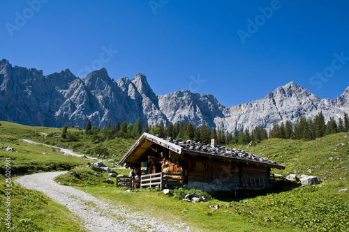 Tableau sur toile Berghütte