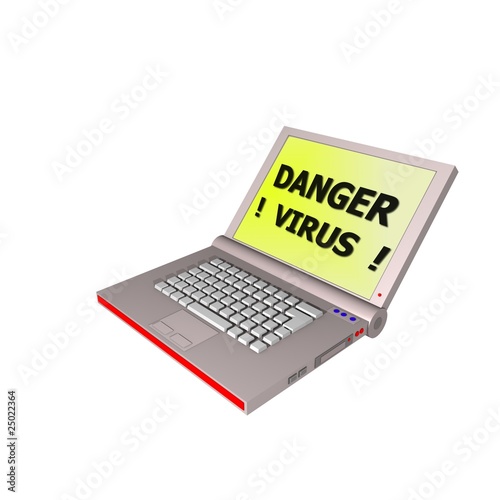 Virus Laptop 3d 2 photo