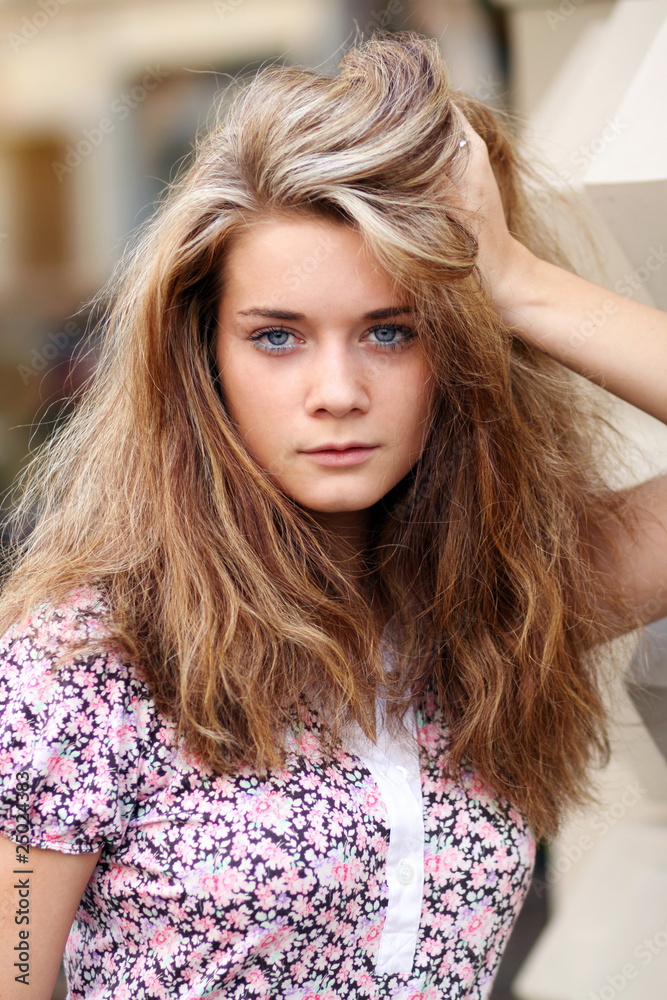 Beautiful young woman. Outdoor portrait Beautiful young woman. Outdoor portrait