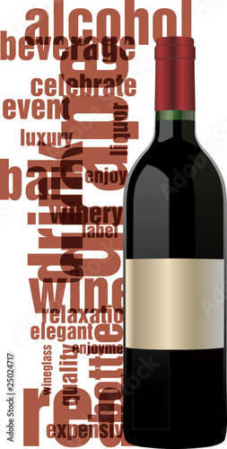 Red wine bottle