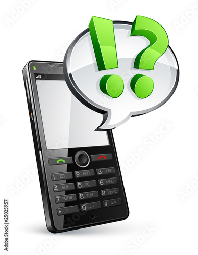 téléphone portable bulle conversation