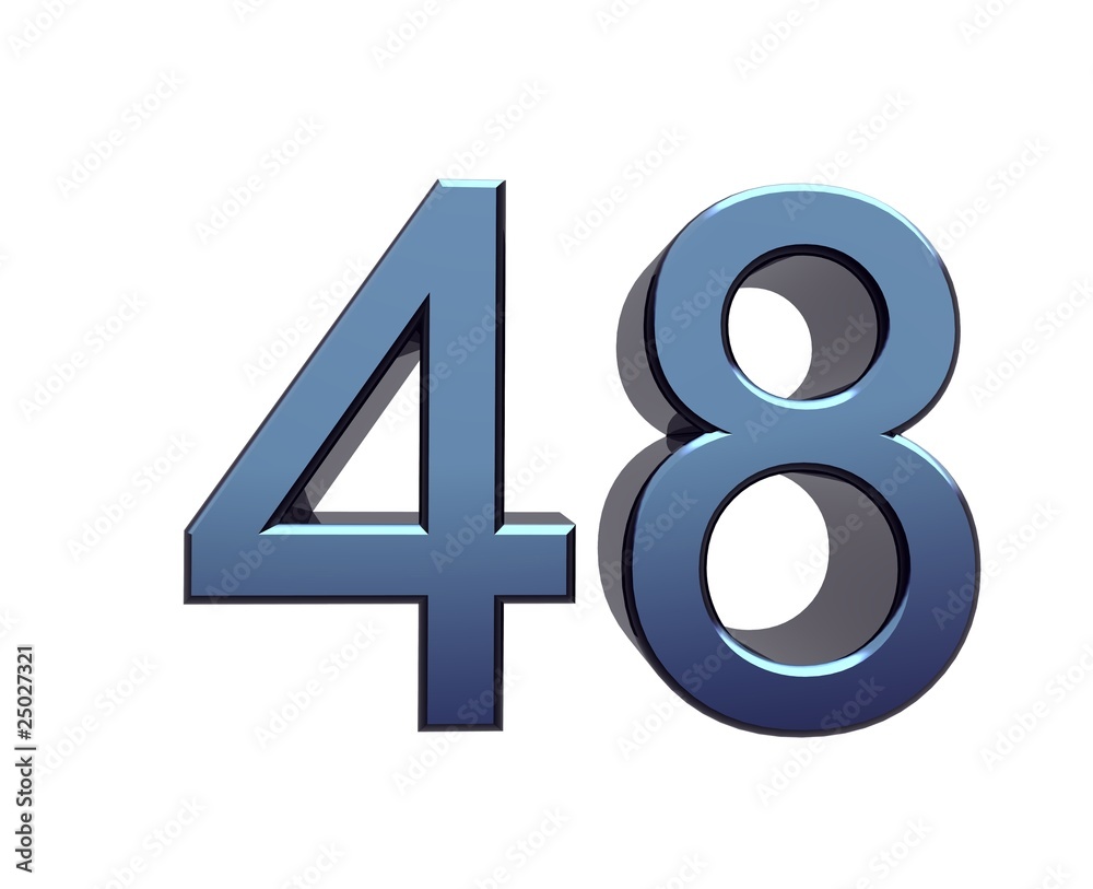 Fototapeta premium Zahl 48