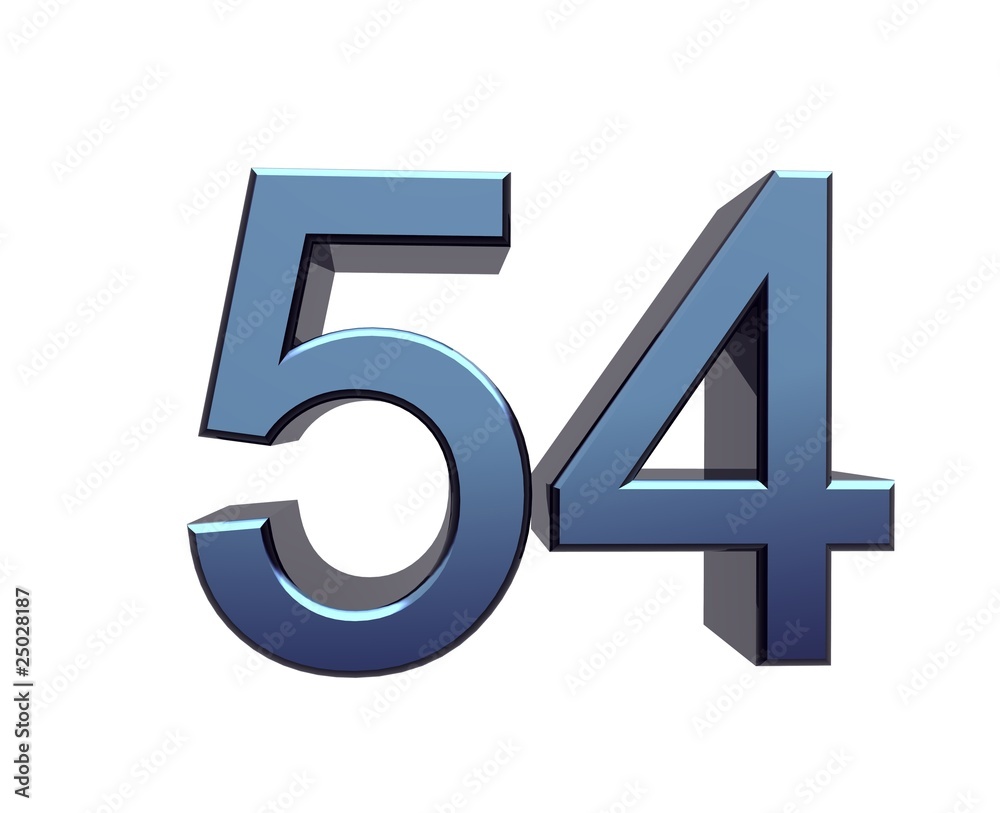 Zahl 54 StockIllustration Adobe Stock