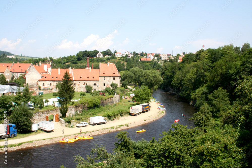 Naklejka premium River in Czech Krumlov