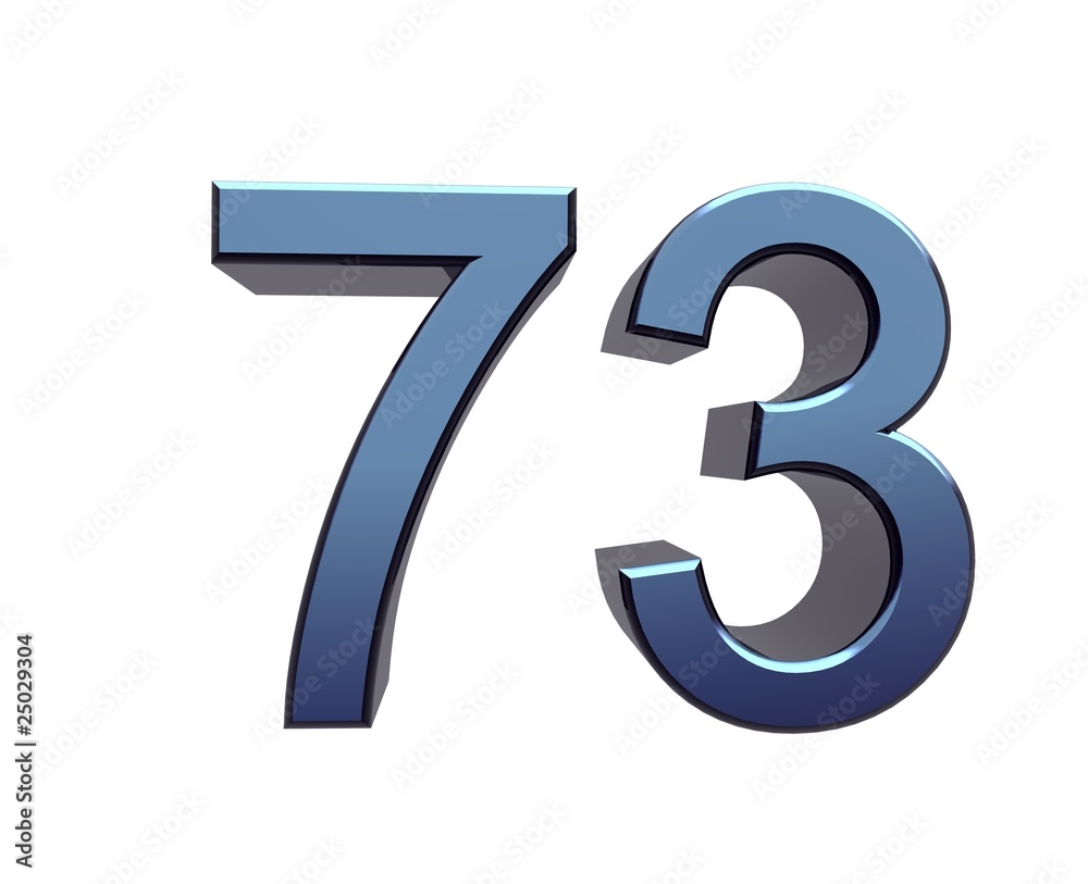 Zahl 73 StockIllustration Adobe Stock