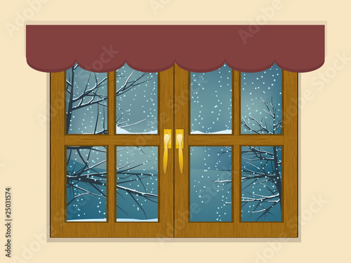 Dark winter weather window