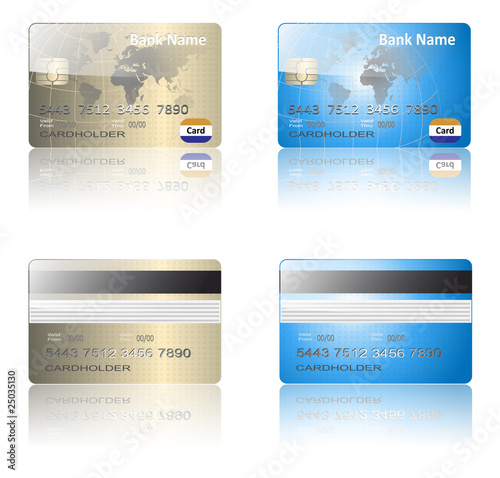 credit cards, editable vector