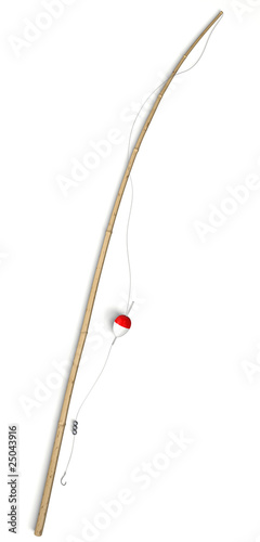 Fishing tackle pole isolated on white © GraphicCompressor