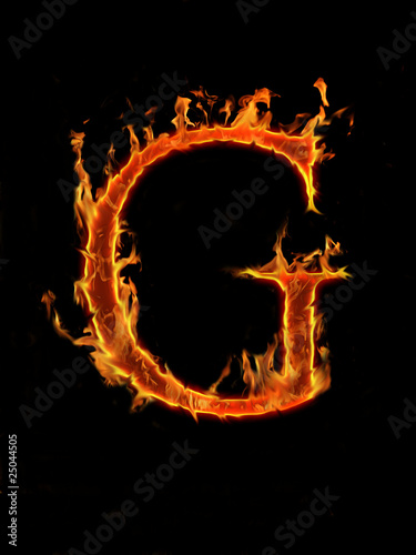 Fire letter "G"