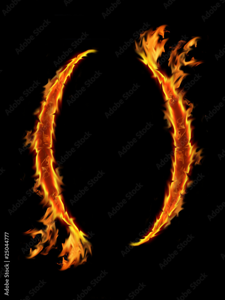 Fototapeta premium Fire signs for alphabet