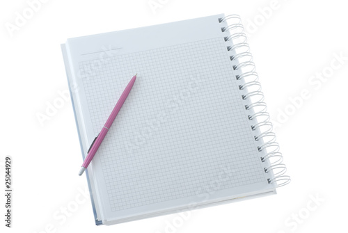 Pen on the notebook