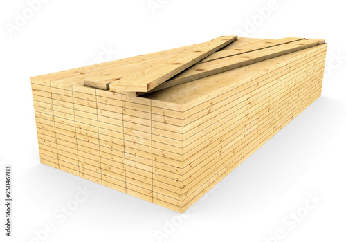 Fototapeta Naklejka Na Ścianę i Meble -  3d  a pack of wood boards