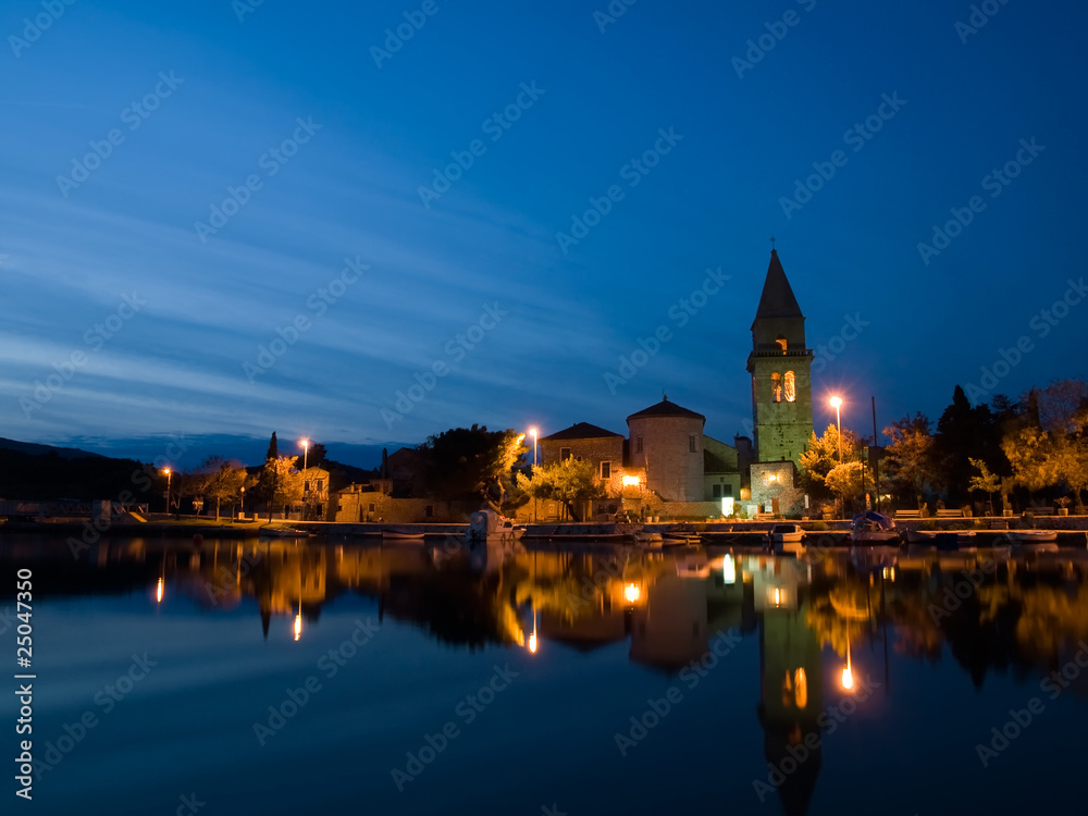 Naklejka premium Small mediterranean town