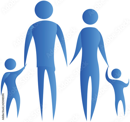 human family holding hands