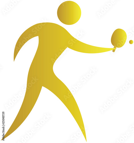 human striking the ball in table tennis game